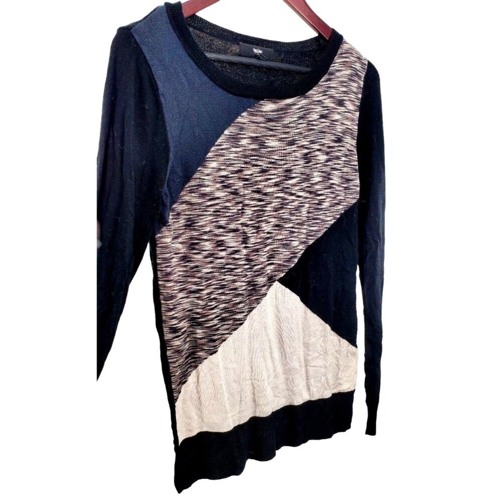 Mossimo Sweater Abstract Patchwork Colorblock Cas… - image 5